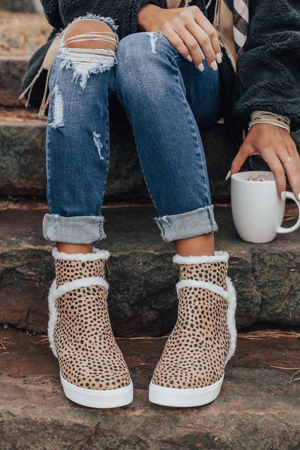 Impressions The Bryant Faux Suede Bootie In Cheetah Print