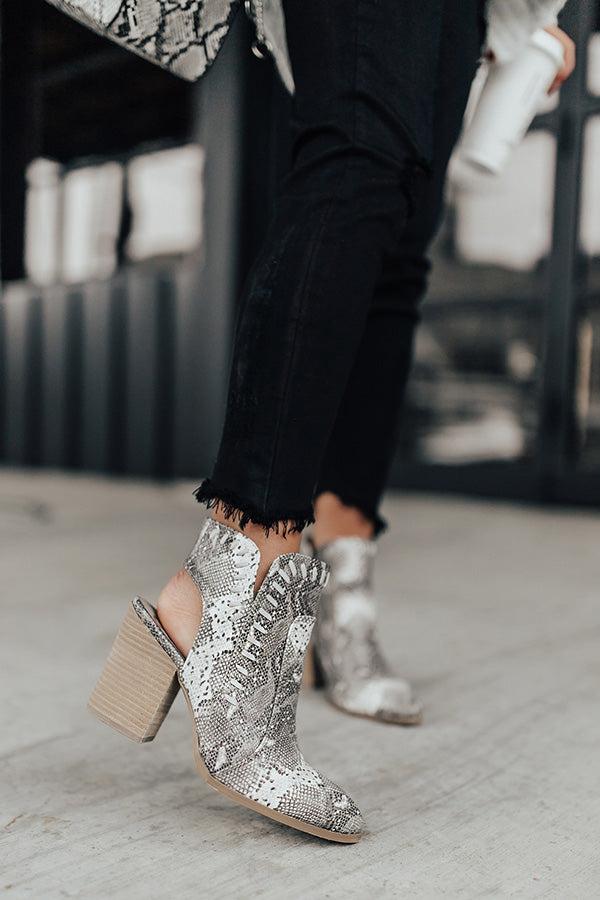 Impressions The Brynn Faux Leather Bootie In Snake Print