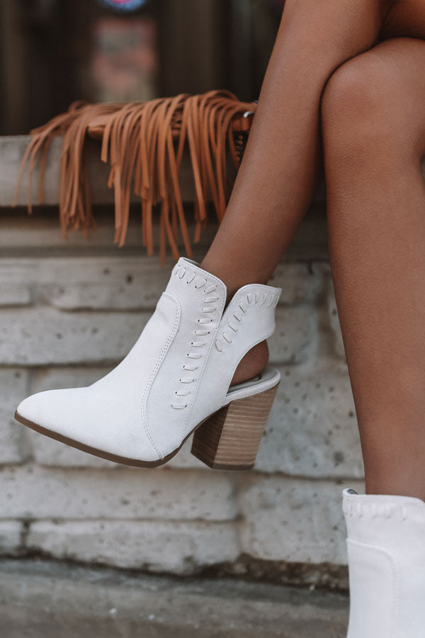 Impressions The Brynn Faux Suede Bootie In Light Stone