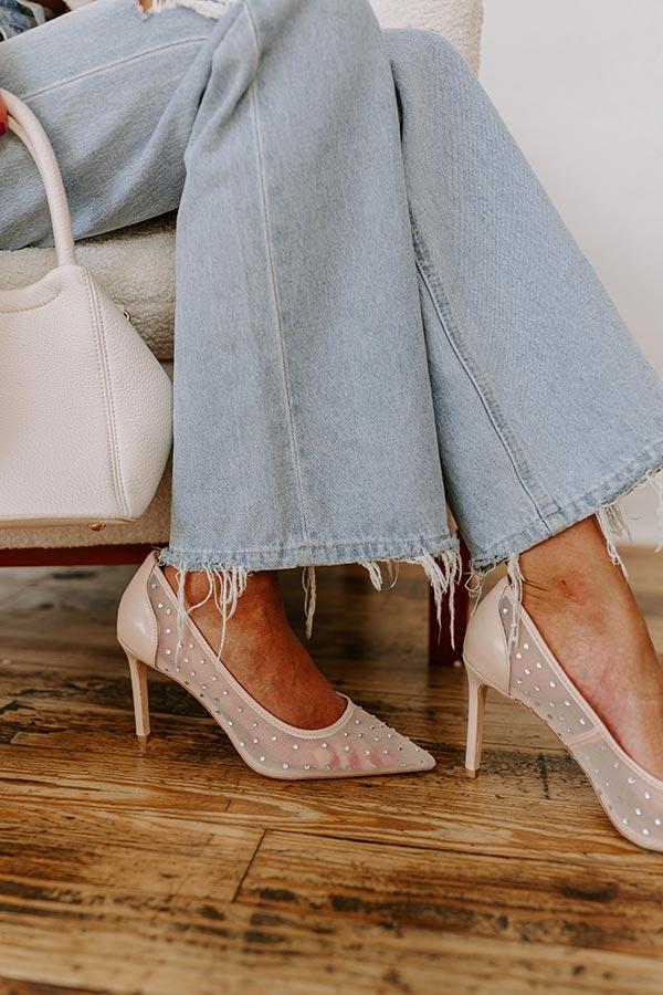 Impressions The Callie Rhinestone Embellished Heel In Natural