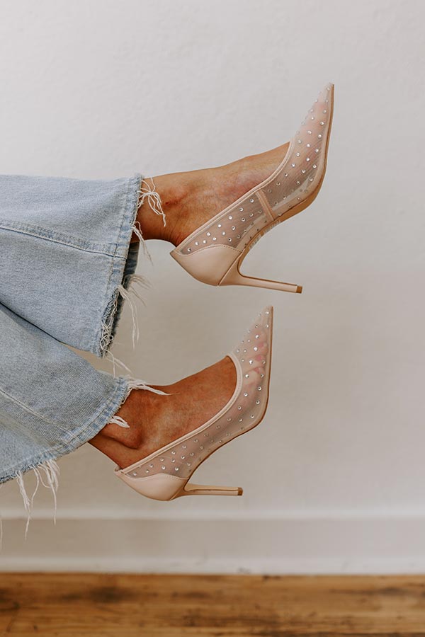 Impressions The Callie Rhinestone Embellished Heel In Natural