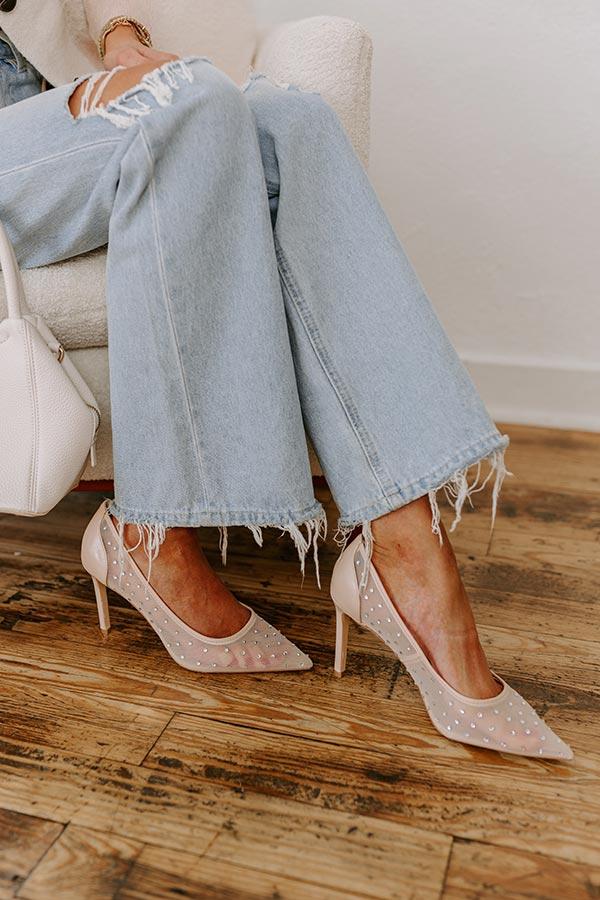 Impressions The Callie Rhinestone Embellished Heel in Natural