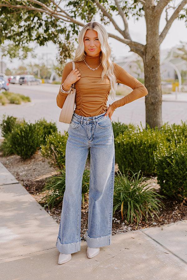 Impressions The Carter High Waist Wide Leg Jean In Medium Wash