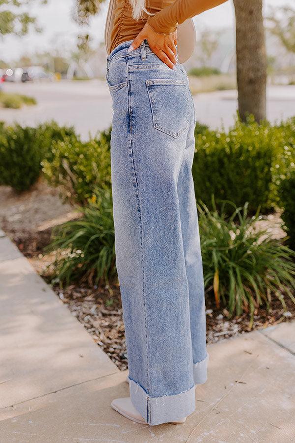 Impressions The Carter High Waist Wide Leg Jean In Medium Wash