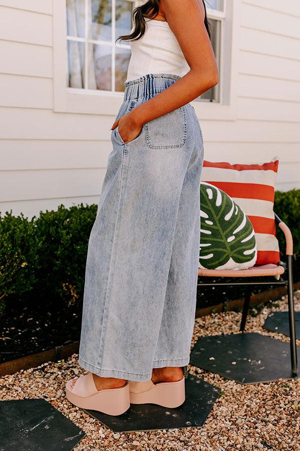 Impressions The Channing High Waist Chambray Wide Leg Pants