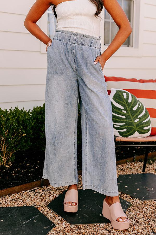 Impressions The Channing High Waist Chambray Wide Leg Pants