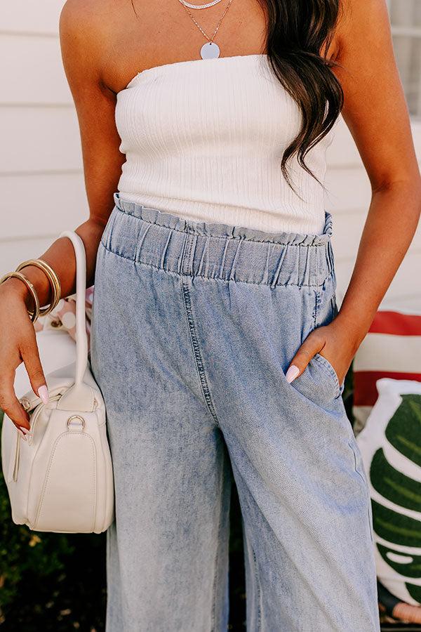 Impressions The Channing High Waist Chambray Wide Leg Pants