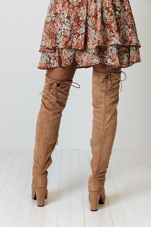 Impressions The Charleston Thigh High Boot In Iced Latte