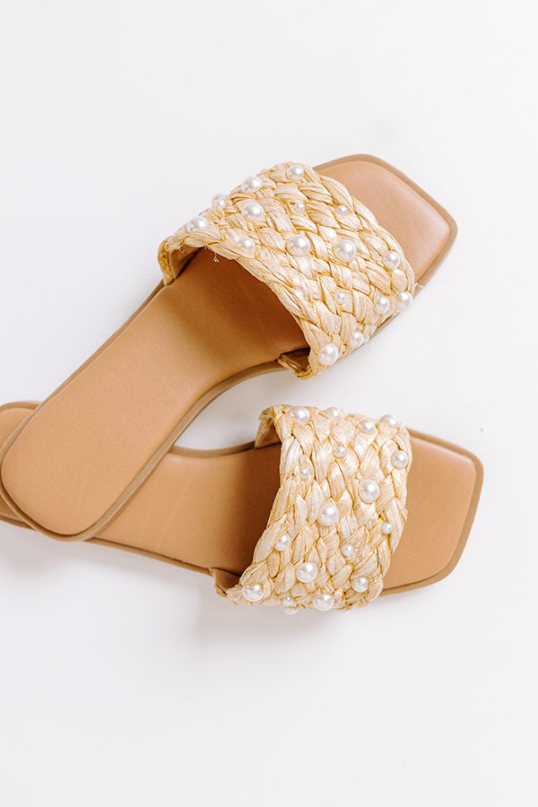 Impressions The Clara Pearl Embellished Woven Sandal