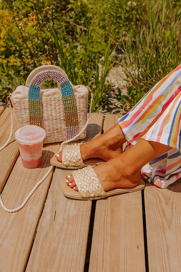 Impressions The Clara Pearl Embellished Woven Sandal