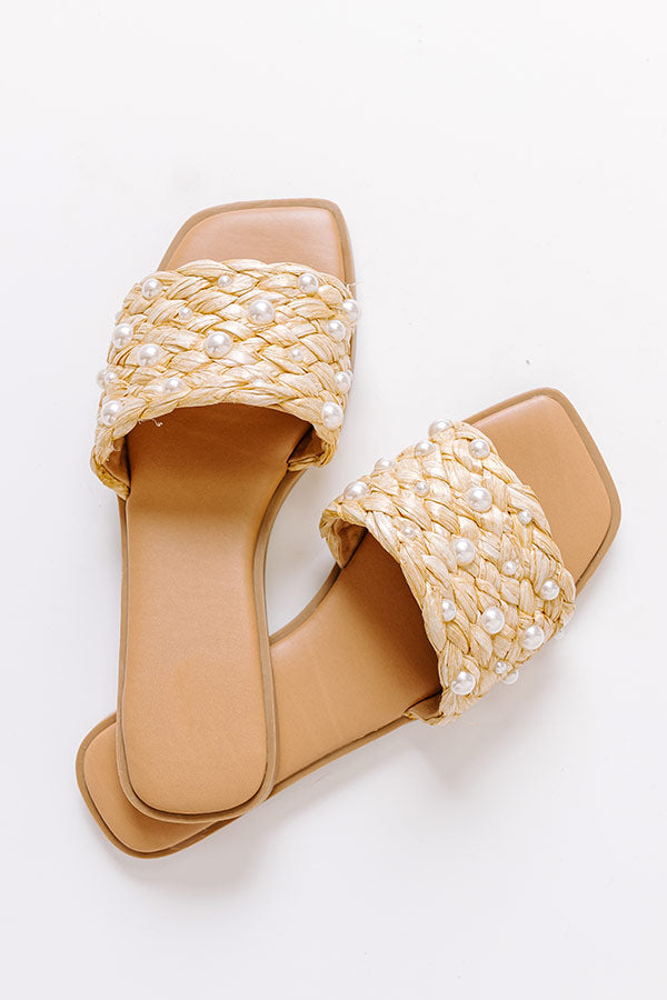 Impressions The Clara Pearl Embellished Woven Sandal