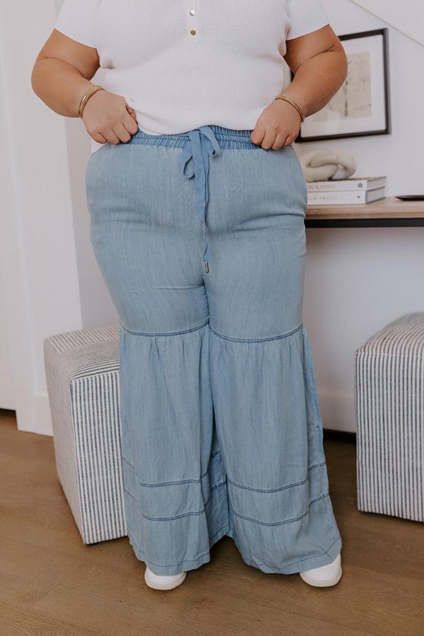 Impressions The Elizabeth High Waist Chambray Pants Curves