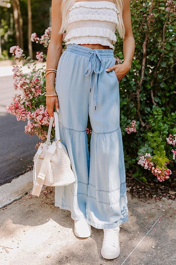 Impressions The Elizabeth High Waist Chambray Pants