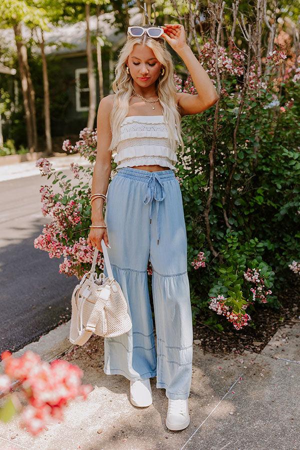 Impressions The Elizabeth High Waist Chambray Pants