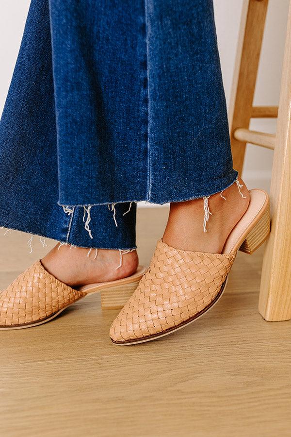 Impressions The Emilia Woven Leather Mule In Natural