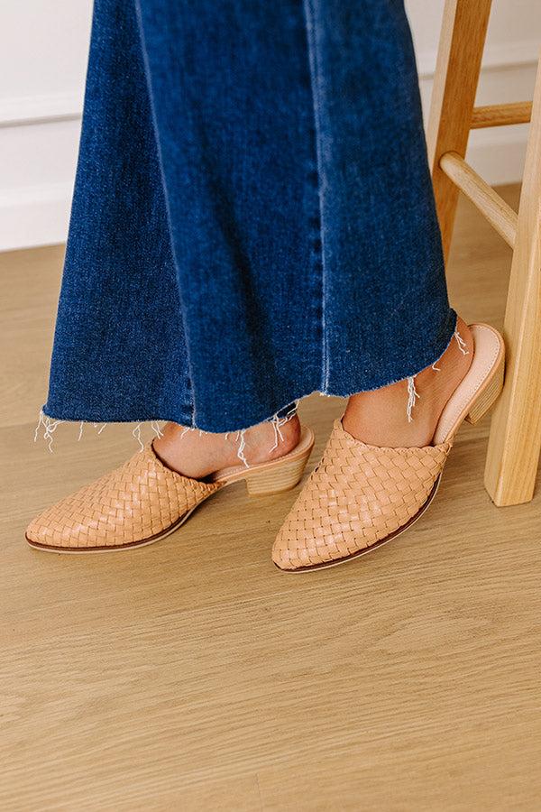Impressions The Emilia Woven Leather Mule In Natural