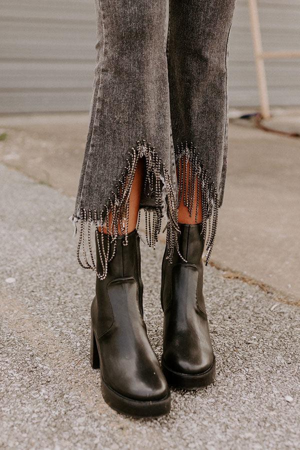 Impressions The Esther Faux Leather Bootie In Black