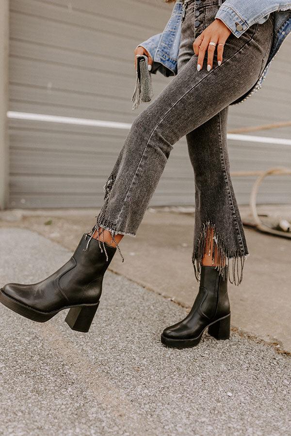 Impressions The Esther Faux Leather Bootie In Black