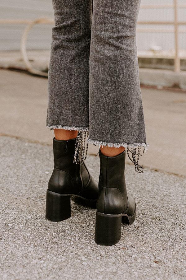 Impressions The Esther Faux Leather Bootie In Black