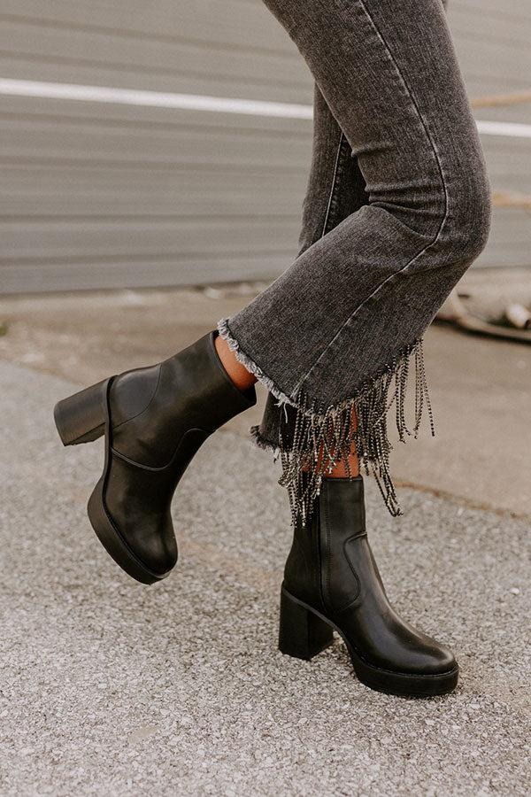 Impressions The Esther Faux Leather Bootie In Black