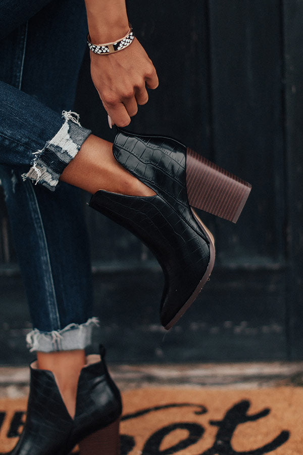 Impressions The Florence Faux Leather Bootie In Black