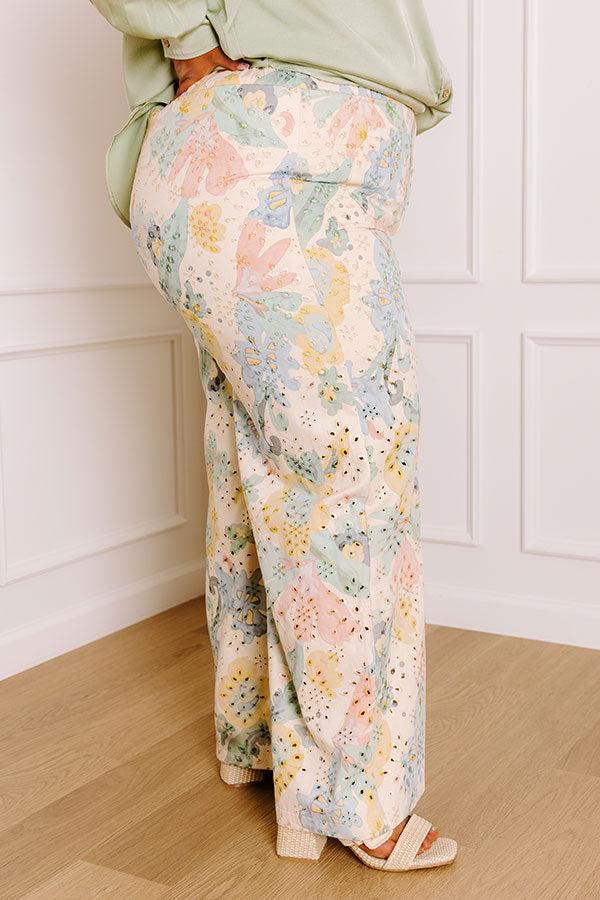 Impressions The Florence High Waist Floral Eyelet Pants Curves