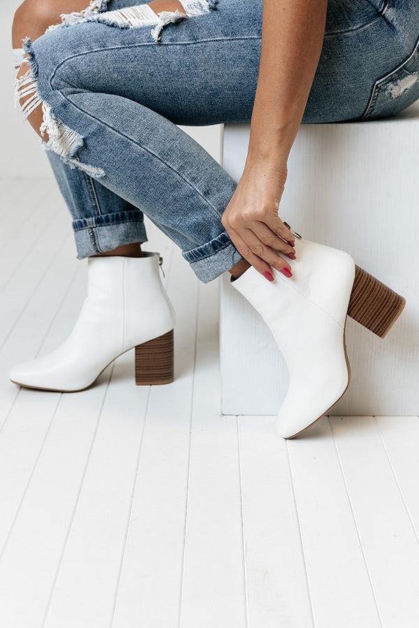 Impressions The Fulton Faux Leather Bootie In White