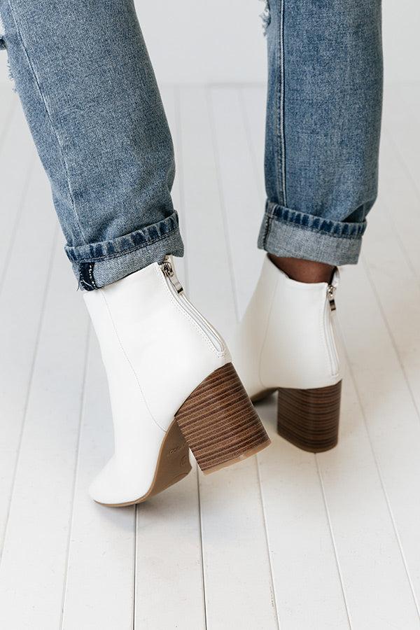 Impressions The Fulton Faux Leather Bootie In White