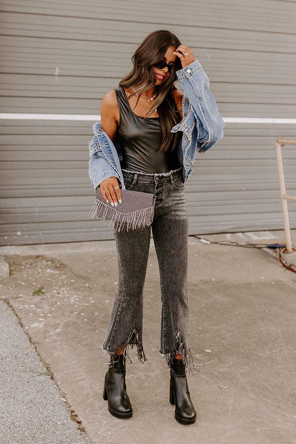 Impressions The Gene Faux Leather Bodysuit In Black