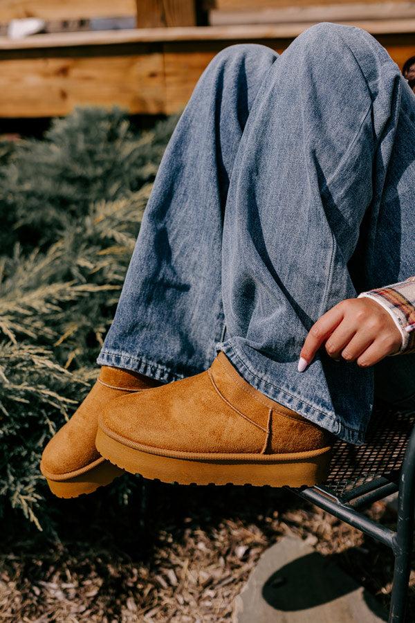 Impressions The Grace Faux Suede Platform Short Bootie