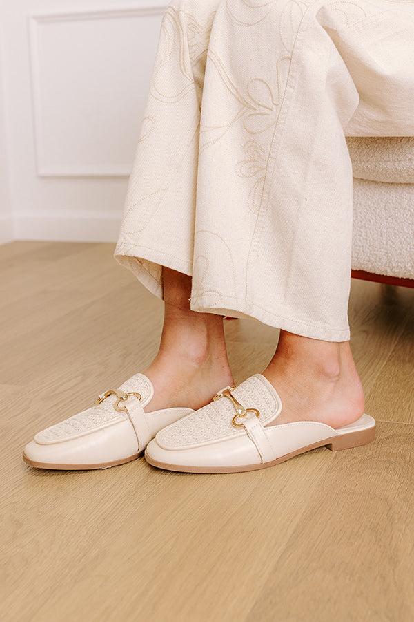 Impressions The Hannah Faux Leather Mule Loafer In Cream