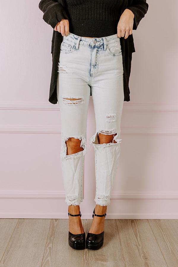Impressions The Issey High Waist Distressed Straight Leg Jean