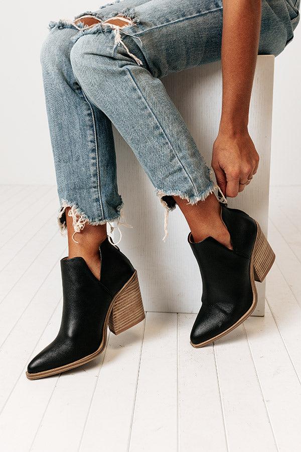 Impressions The Jackson Faux Leather Bootie In Black