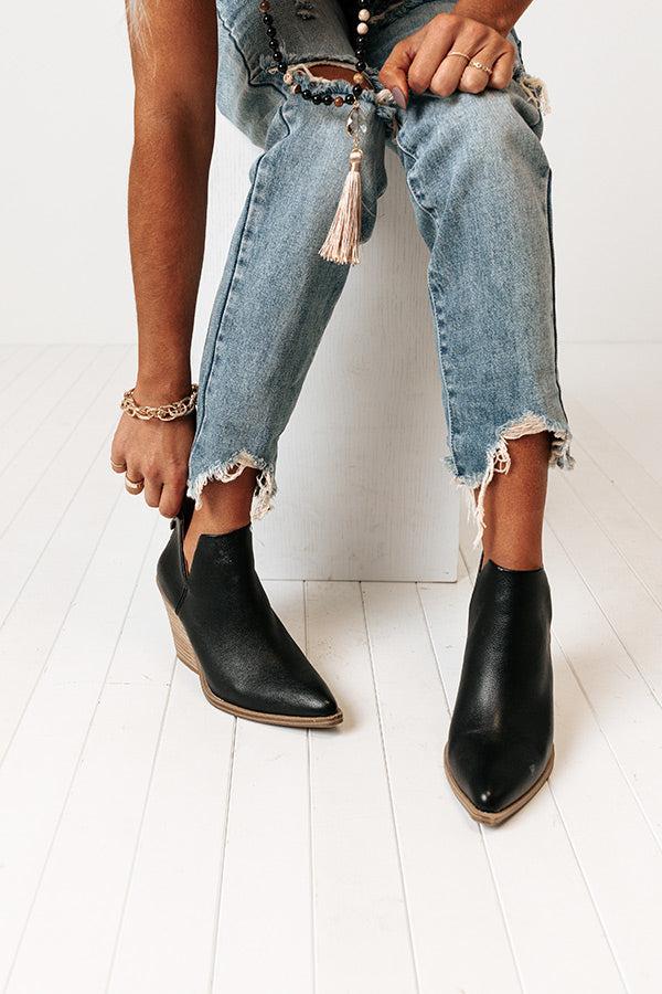 Impressions The Jackson Faux Leather Bootie In Black