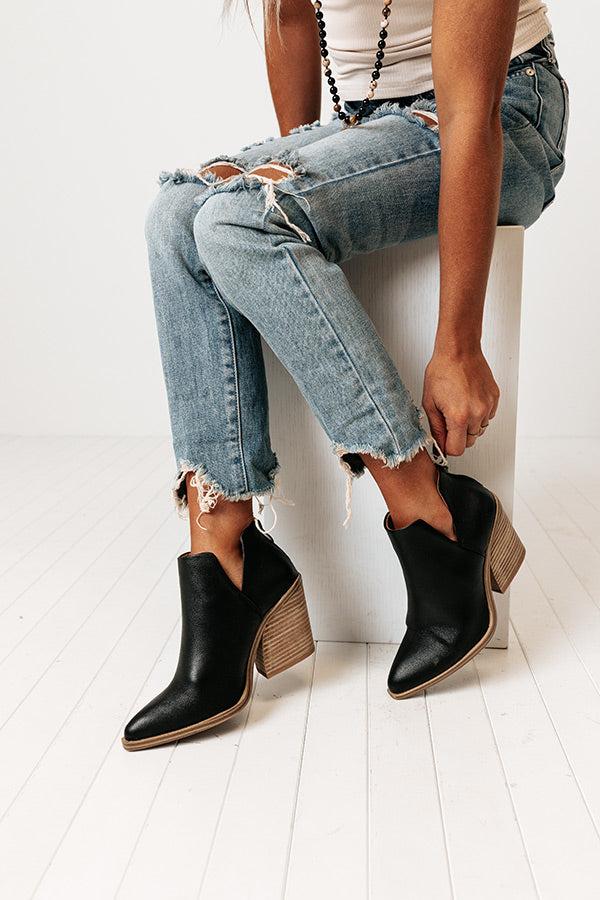 Impressions The Jackson Faux Leather Bootie In Black