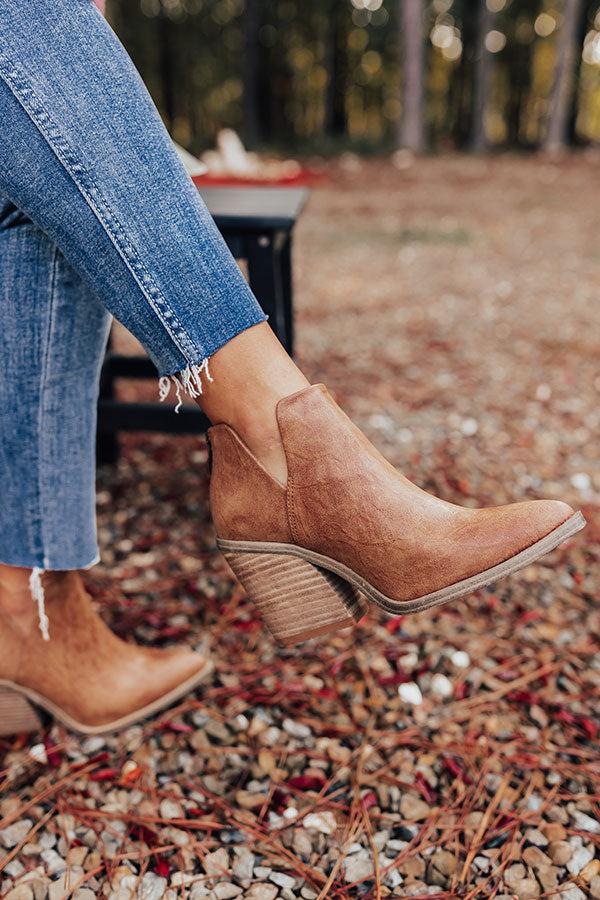 Impressions The Jackson Faux Leather Bootie In Brown