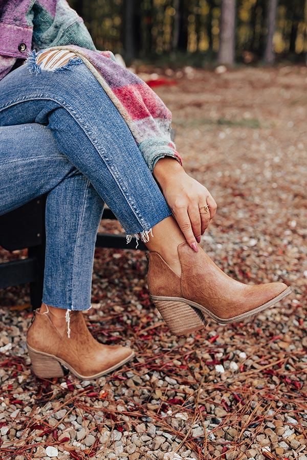 Impressions The Jackson Faux Leather Bootie In Brown