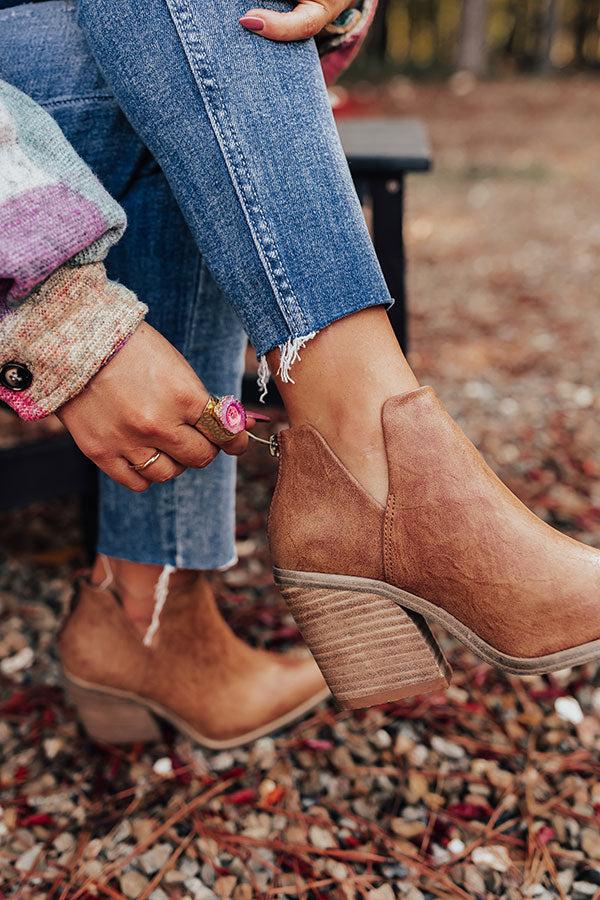 Impressions The Jackson Faux Leather Bootie In Brown
