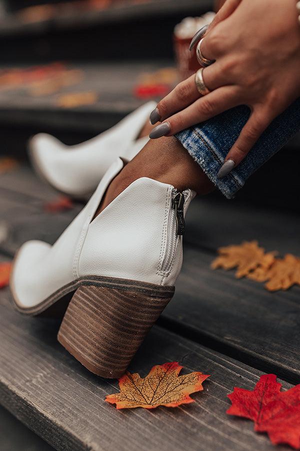 Impressions The Jackson Faux Leather Bootie In White