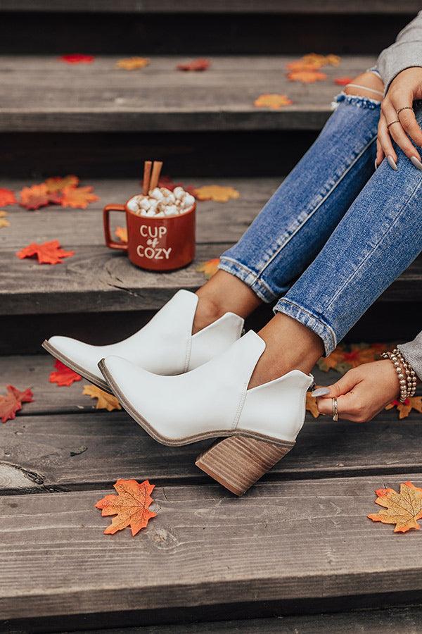 Impressions The Jackson Faux Leather Bootie In White