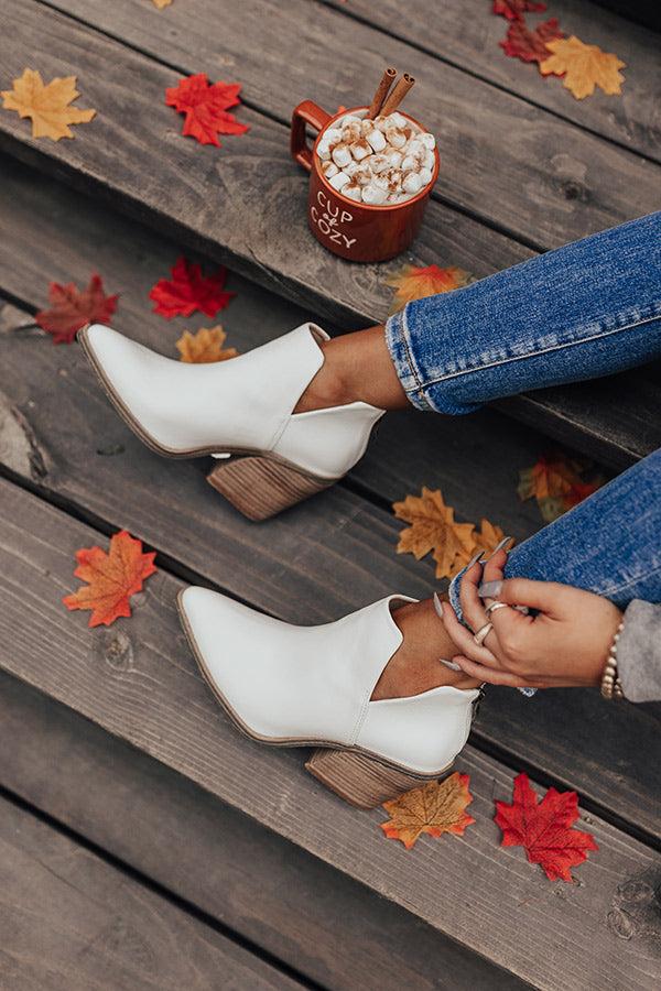 Impressions The Jackson Faux Leather Bootie In White