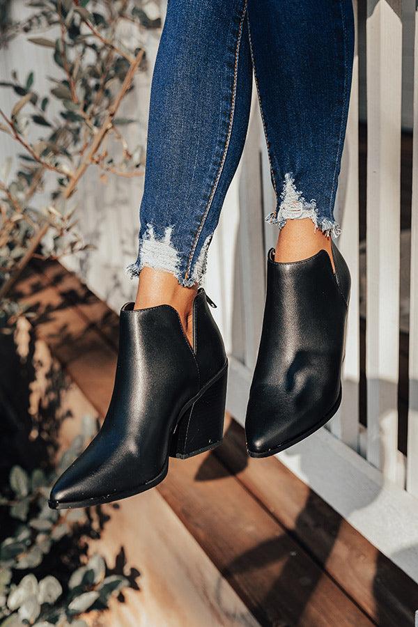 Impressions The Joanna Faux Leather Bootie In Black