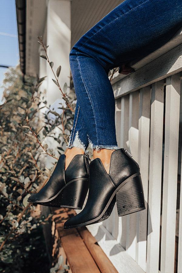 Impressions The Joanna Faux Leather Bootie In Black