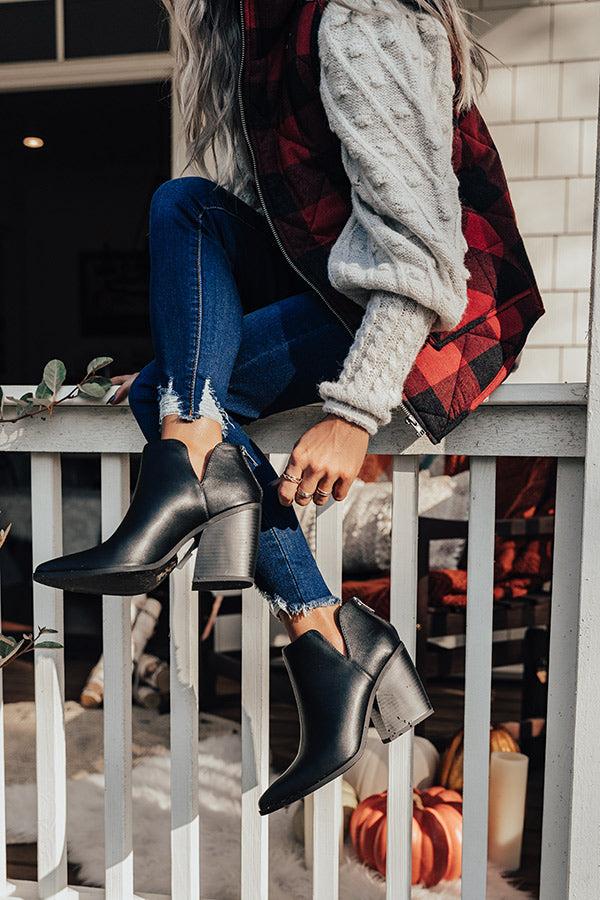 Impressions The Joanna Faux Leather Bootie In Black