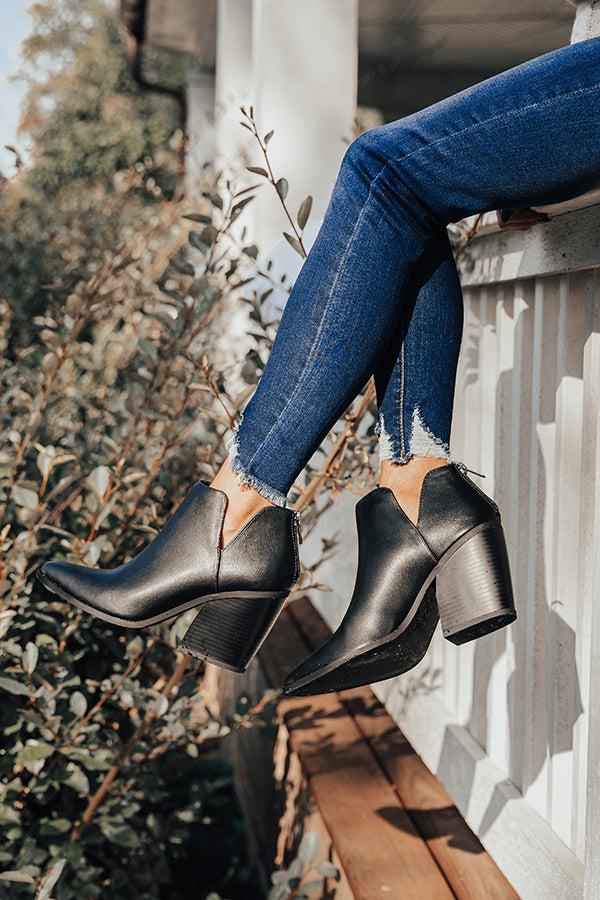 Impressions The Joanna Faux Leather Bootie in Black