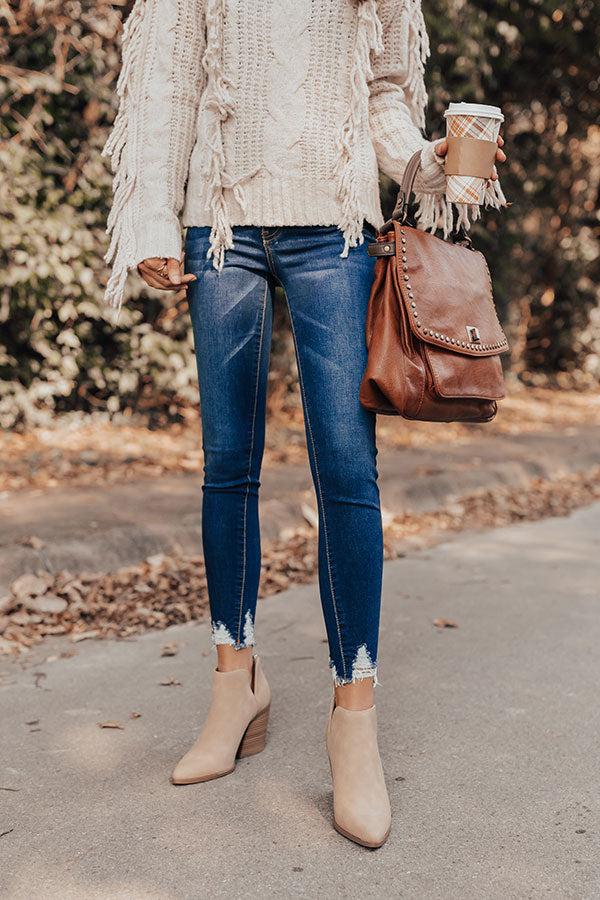 Impressions The Joanna Faux Leather Bootie In Light Khaki