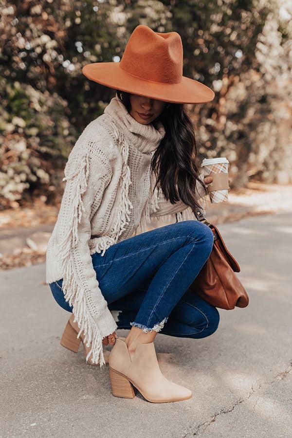 Impressions The Joanna Faux Leather Bootie in Light Khaki