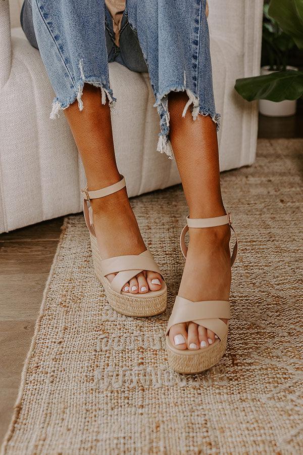 Impressions The Kendal Faux Leather Wedge In Natural