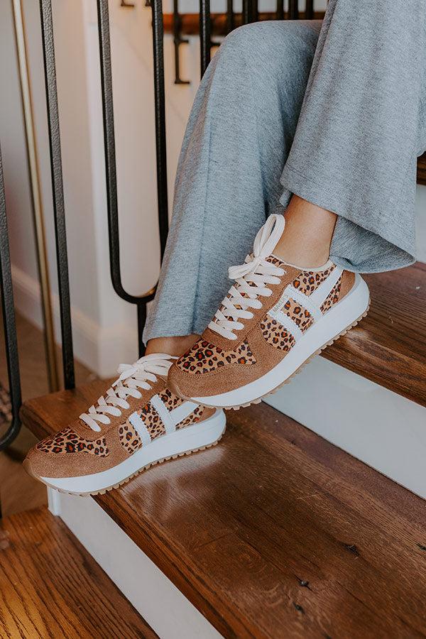 Impressions The Libby Faux Suede Sneaker In Leopard