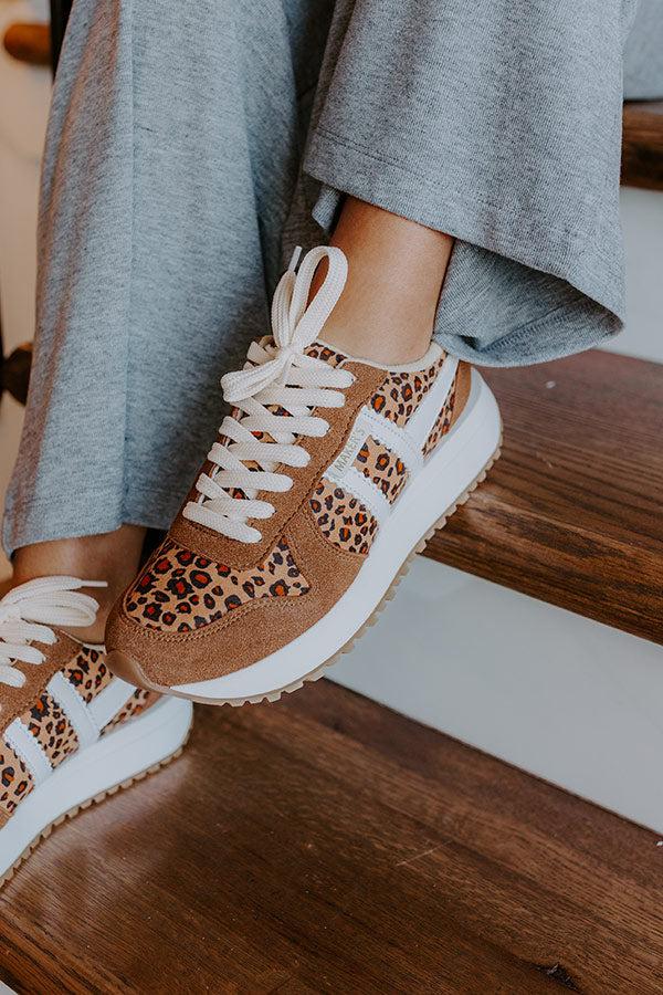 Impressions The Libby Faux Suede Sneaker In Leopard